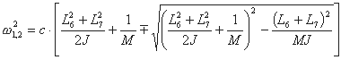 Eigenfrequency equation