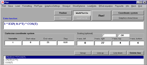 Damped vibration: input