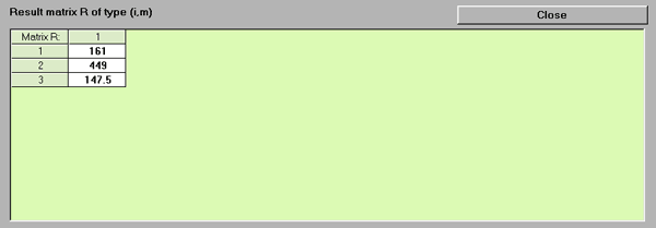 Matrix multiplication: result